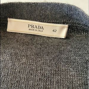 Prada gray cashmere cardigan